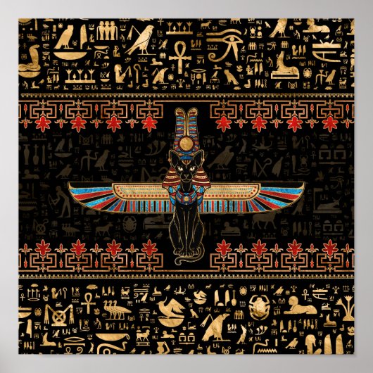 Poster Egyptian Cat - Bastet (Devant)