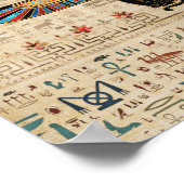 Poster Egyptian Cat - Bastet on papyrus (Coin)