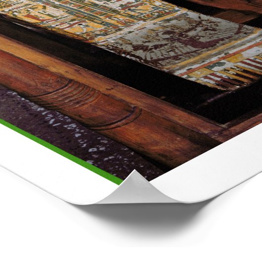 Poster Egyptian sarcophagus covered with hieroglyphics (Coin)
