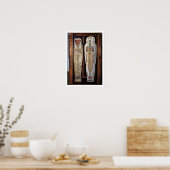 Poster Egyptian sarcophagus covered with hieroglyphics (Cuisine)