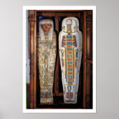 Poster Egyptian sarcophagus covered with hieroglyphics (Devant)