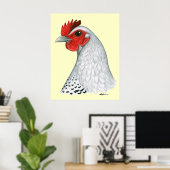 Poster Egyptien Fayoumi : Argent Hen (Bureau à domicile)
