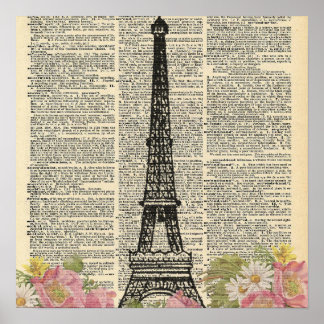 Poster Eifel Tower Dictionary