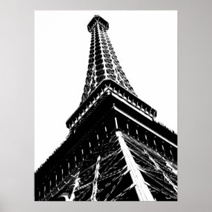 Poster Eiffel sur le blanc