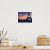 Poster Eiffel Tower at Dusk (Cuisine)