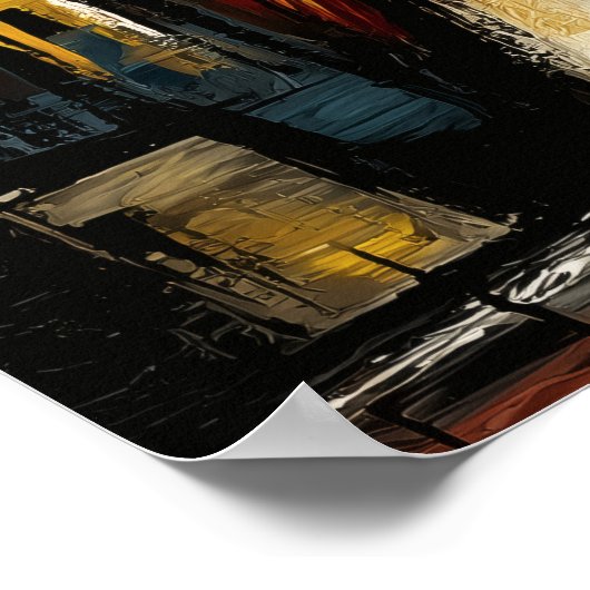 Poster Eiffel Tower — Contemporary Abstract Expressionism (Coin)