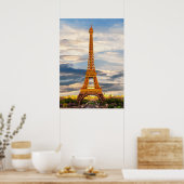 Poster eiffel tower in paris, the city of love (Cuisine)