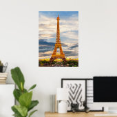 Poster eiffel tower in paris, the city of love (Bureau à domicile)