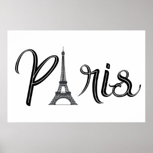 POSTER EIFFEL TOWER PARIS