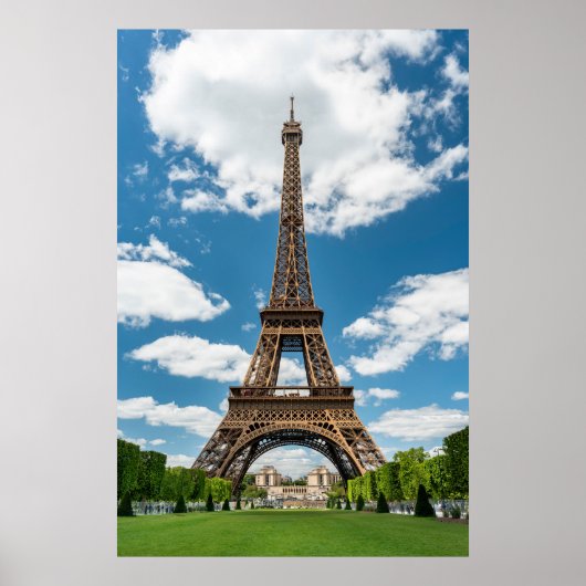 Poster Eiffel Tower View from Champ de Mars Public Park (Devant)