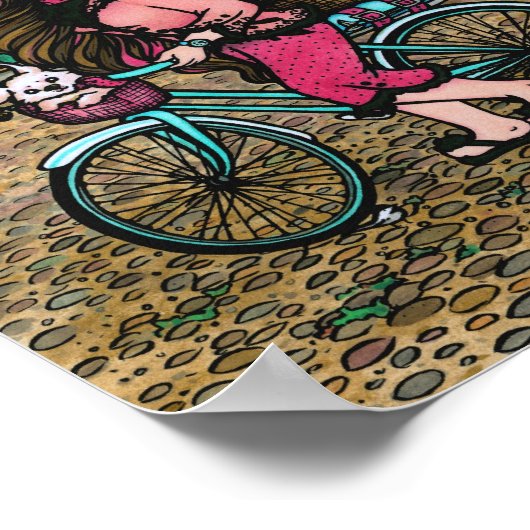 Poster Eiffeltoren in Frankrijk (Hoek)