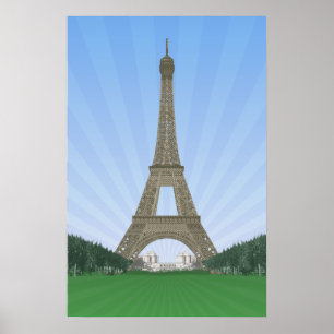 Poster: Eiffeltoren Parijs: Vectortekening Poster