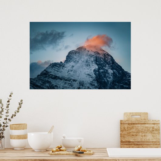 Poster Eiger le matin - Suisse (Cuisine)