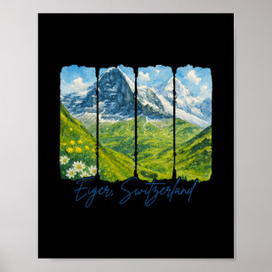 Poster Eiger Suisse Voyage Rencontre Moi À Eiger