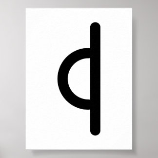 Poster EIHWAZ Rune nordique (If, Endurance, Transformatio