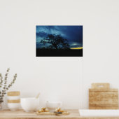 Poster eikenhout bij zonsondergang (Keuken)