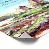 Poster Eilean Donan Castle Ecosse aquarelle peinture (Coin)