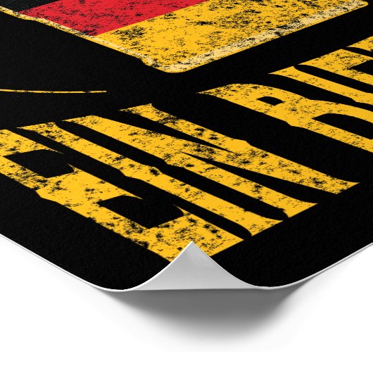 Poster Ein Bier Bitte Allemand Drapeau Une bière S'il vou (Coin)