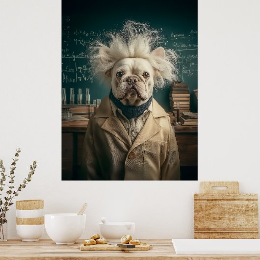 Poster Einstein Pup in Lab Coat (Cuisine)