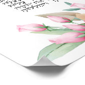 Poster Eishet Chayil Hebrew Mishlei Pink Roses Art Print (Coin)