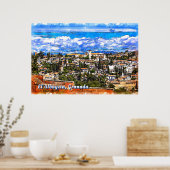 Poster El Albayzín, Grenade, Andalousie, Espagne. (Cuisine)