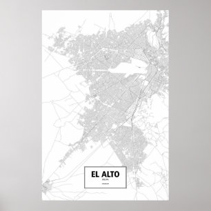 Poster El Alto, Bolivia (black on white)