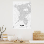 Poster El Alto, Bolivie (noir sur blanc) (Cuisine)
