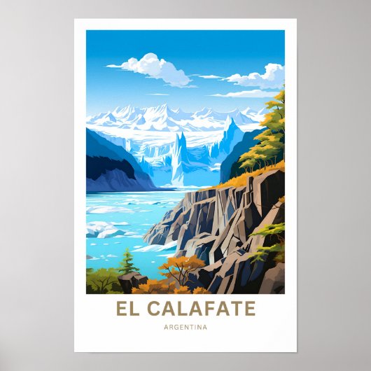 Poster El Calafate Argentine Travel Imprimer (Devant)