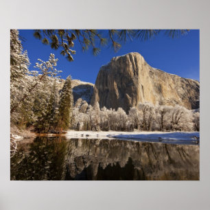 Poster El Capitan se reflète dans la rivière Merced à