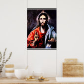 Poster El Greco - Christ comme Sauveur, portrait d'art (Cuisine)
