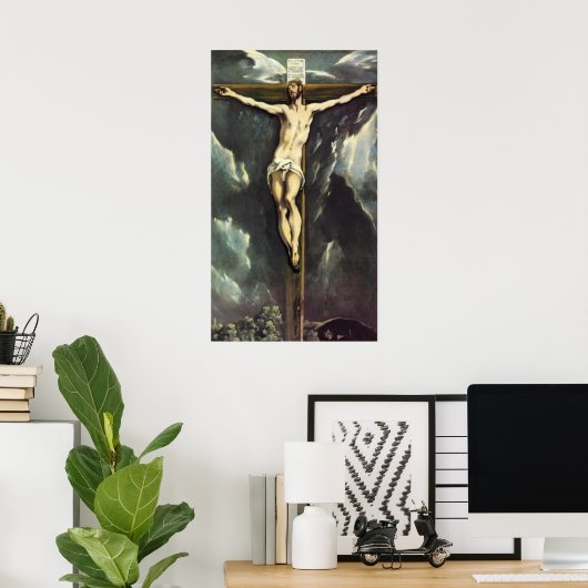Poster El Greco Christ sur l'affiche croisée (Bureau à domicile)