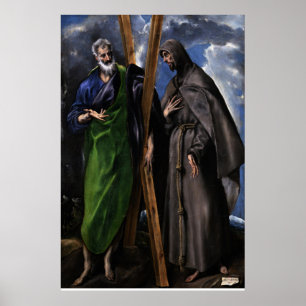 Poster El Greco Christian Jésus Crucifixion Peinture Impr