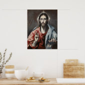 Poster El Greco - Le Christ bénissant (Cuisine)