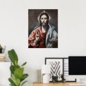 Poster El Greco - Le Christ bénissant (Bureau à domicile)