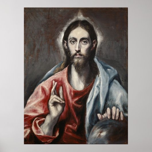 Poster El Greco - Le Christ bénissant (Devant)