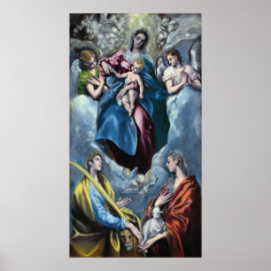 Poster El Greco Madonna et l'enfant avec Saint Martina et