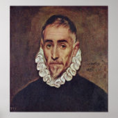 Poster El Greco - Portrait d'un gentleman (Devant)