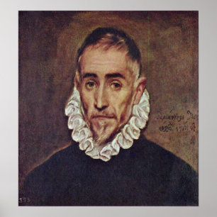 Poster El Greco - portrait d'un monsieur