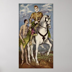 Poster El Greco - Saint Martin et le mendiant