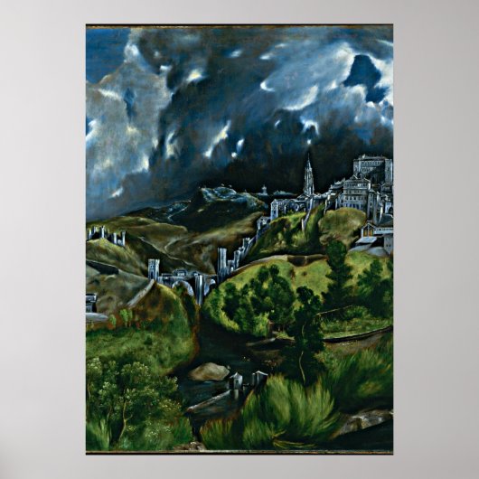Poster El Greco - Vue de Tolède (Devant)