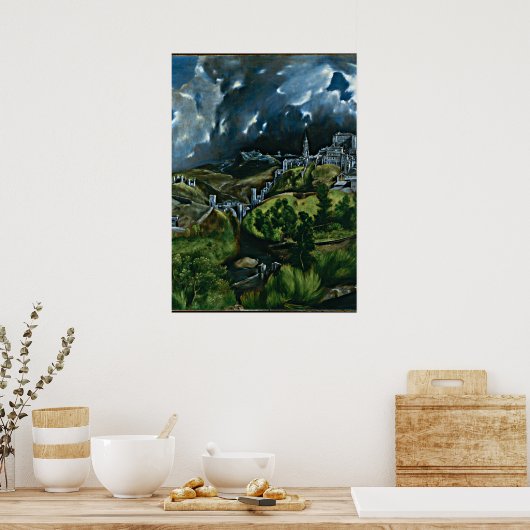 Poster El Greco - Vue de Tolède (Cuisine)