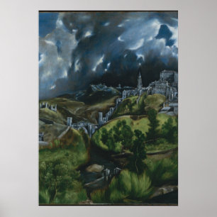 Poster EL GRECO - vue de Toledo 1596
