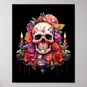 Poster El Jefe Parfait Mexicain Dia De Los Muertos Hallow