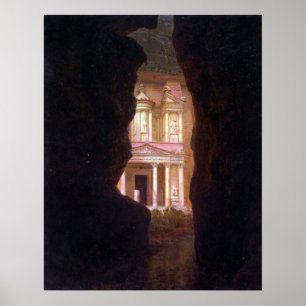 Poster El Khasne, Petra par l'église Frederic Edwin