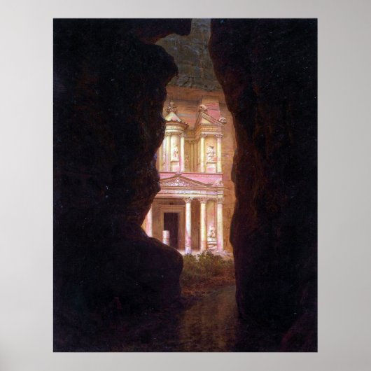 Poster El Khasne, Petra par l'église Frederic Edwin (Devant)