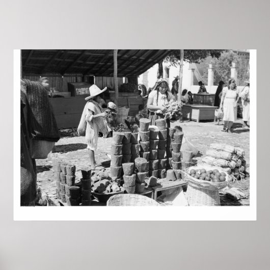 Poster El Mercado, San Cristobal de Las Casas (Devant)