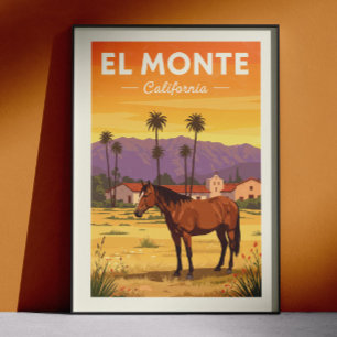 Poster El Monte Californie vintage