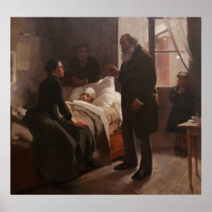 Poster El Niño Enfermo par Arturo Michelena 1886