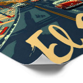 Poster El Paso Texas USA Fameux Travel Place (Coin)