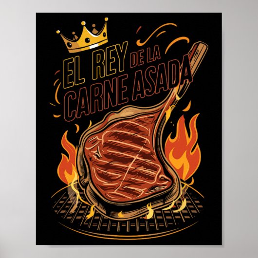 Poster El Rey De La Carne Asada Bbq Cooker Master King F (Devant)